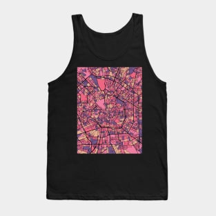 Milan Map Pattern in Purple & Pink Tank Top